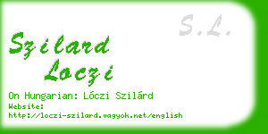 szilard loczi business card