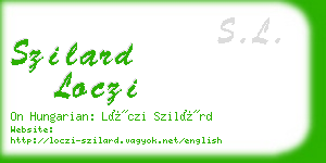 szilard loczi business card